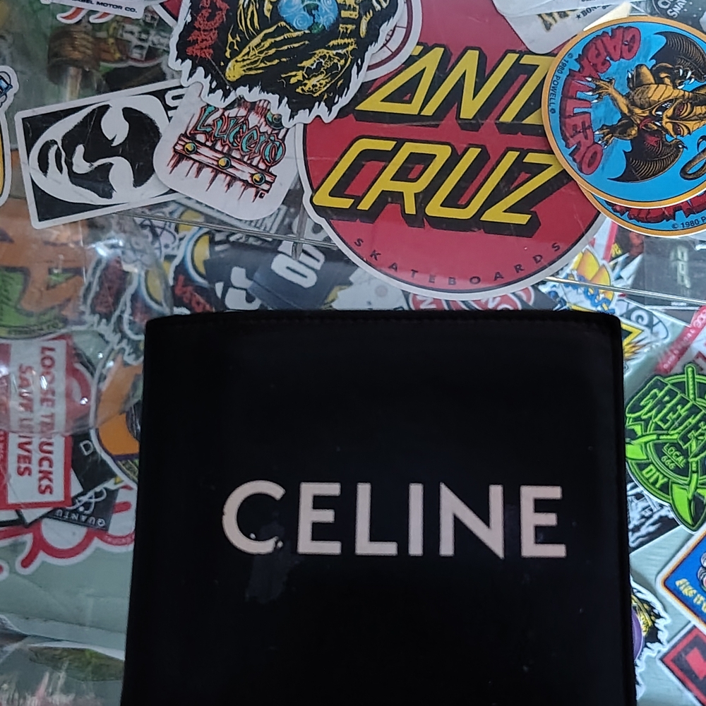 Celine Black Leather Wallet